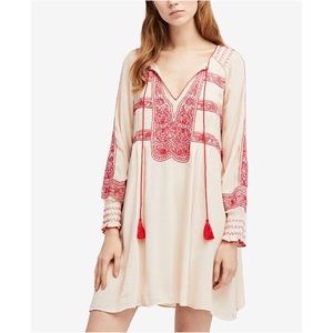 Free People Wind Willow Embroidered Mini Dress